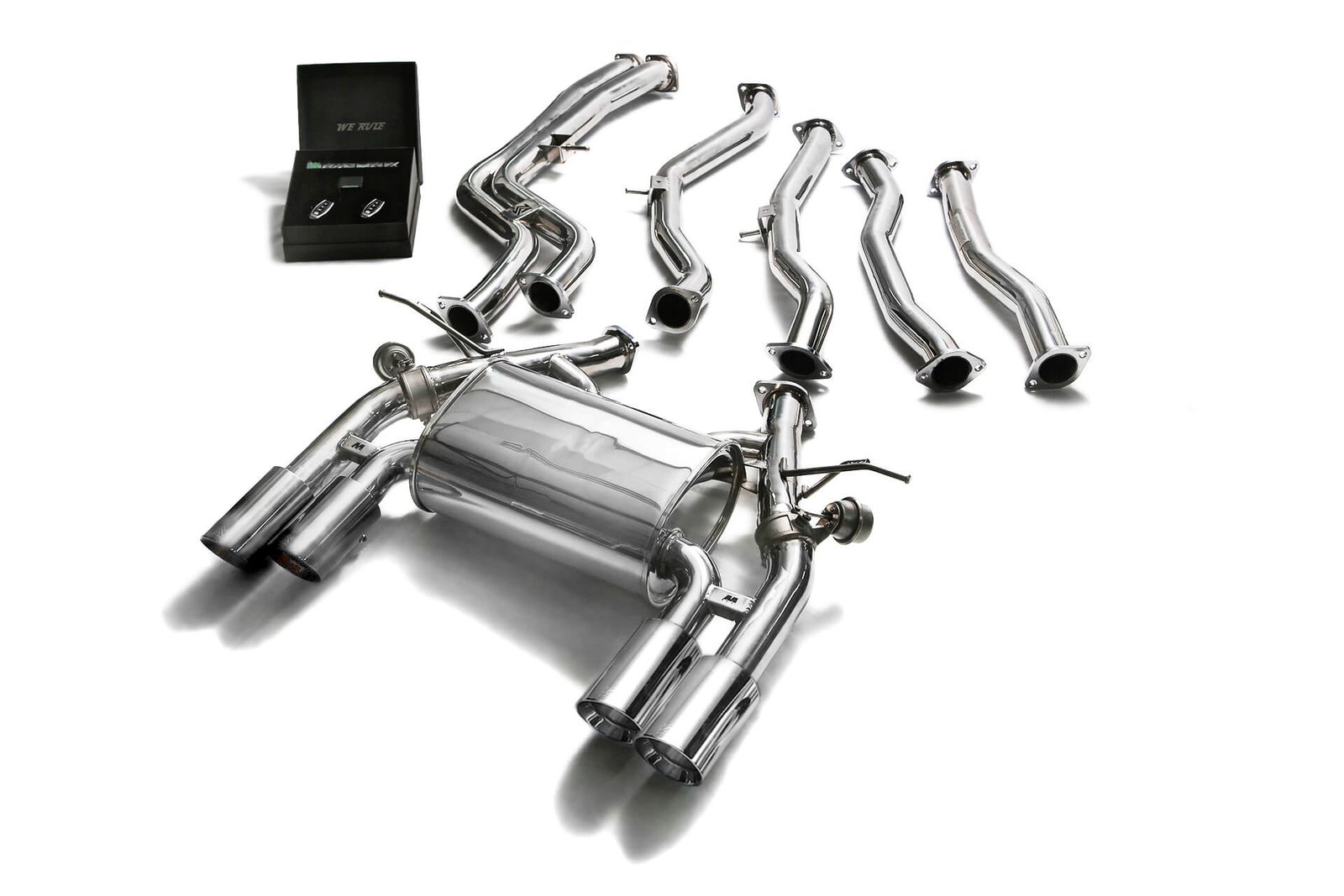 Armytrix - Ceramic Coated High-flow performance decatted downpipe with cat simulator (L+R) - F80 M3 (S55) (2014-)